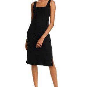 AQUA Sleeveless Ribbed-knit Midi Dress - 100% Excl